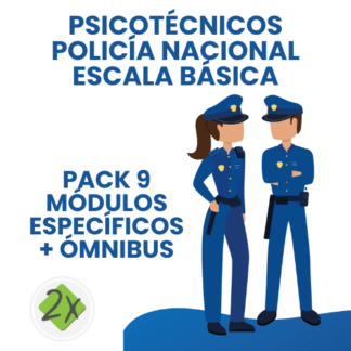 Pack 9 módulos Escala Básica Policía Nacional